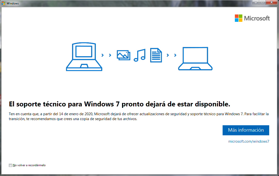 Soporte TÉcnico Windows 7 Finaliza 9507